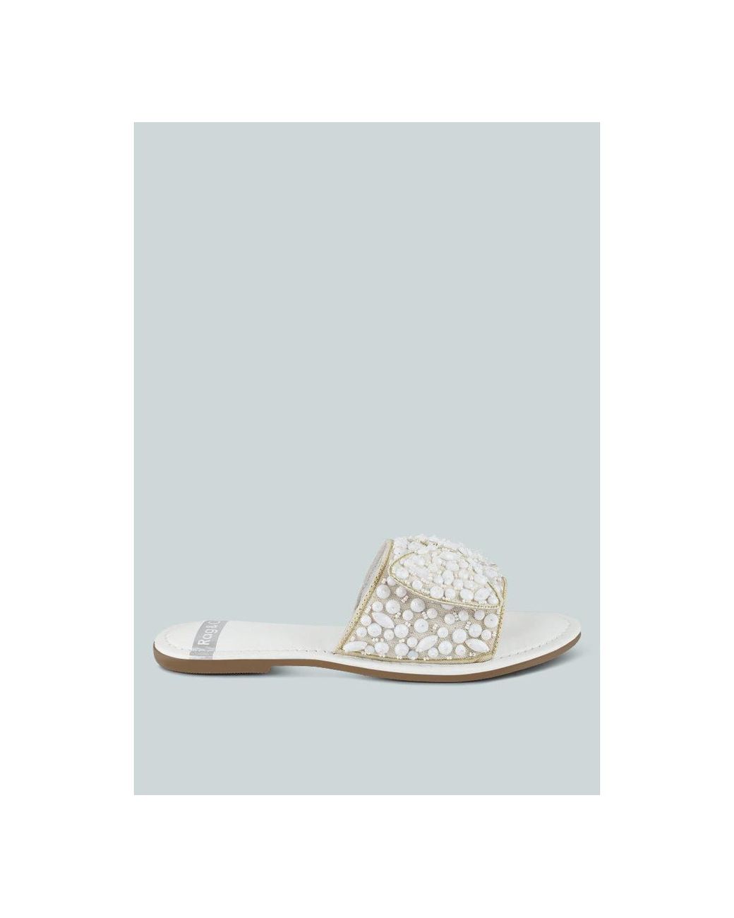Rag Co Pipa Big Bow Beaded Flats In Metallic Lyst Rag Co Pipa Big Bow Beaded Flats In Metallic Lyst