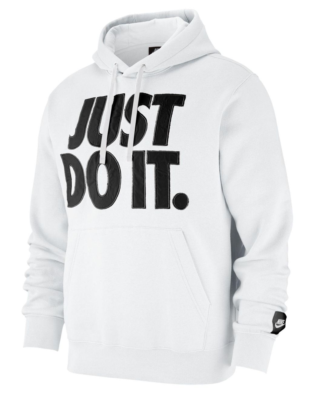 Nike Sportswear Just Do It Fleece Pullover Hoodie in White/Black (White)  for Men | Lyst