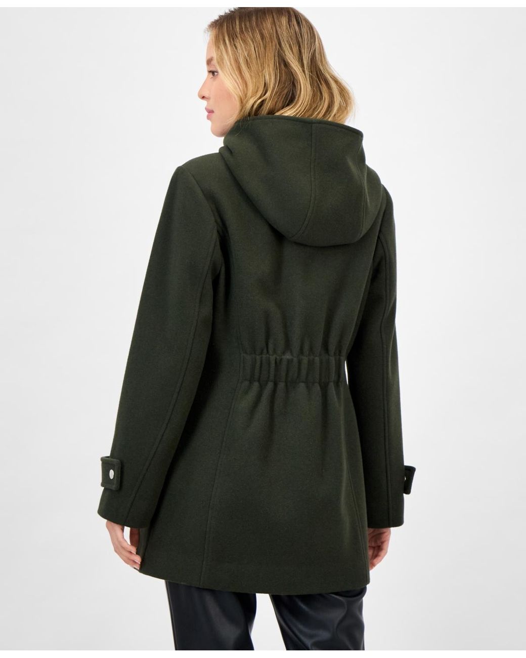 Michael Kors Black Michael Hooded Button-front Coat
