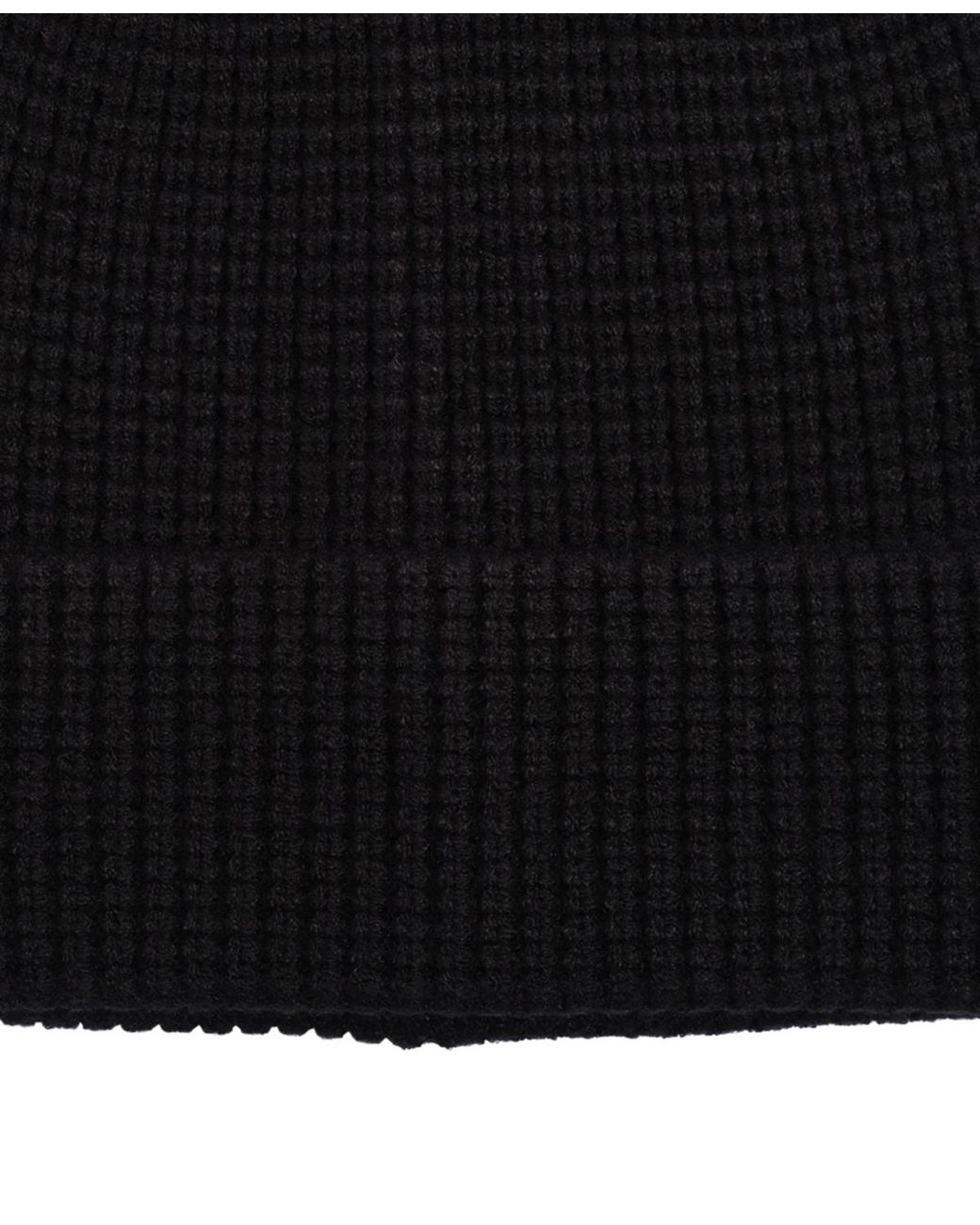 Alfani Black Cuffed Waffle Beanie for men