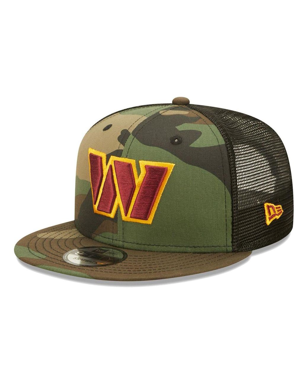 Men's San Francisco 49ers New Era Woodland Camo/Black Trucker 9FIFTY  Snapback Adjustable Hat