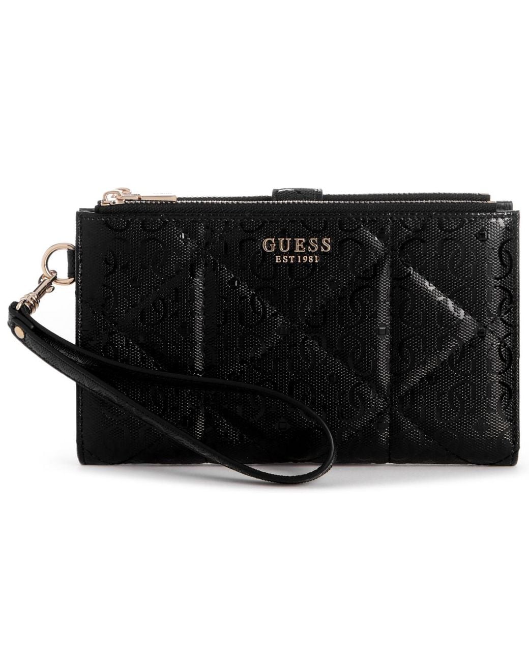 Double Up Shell Guess Amy Slg Double-zip Organizer in Black | Lyst