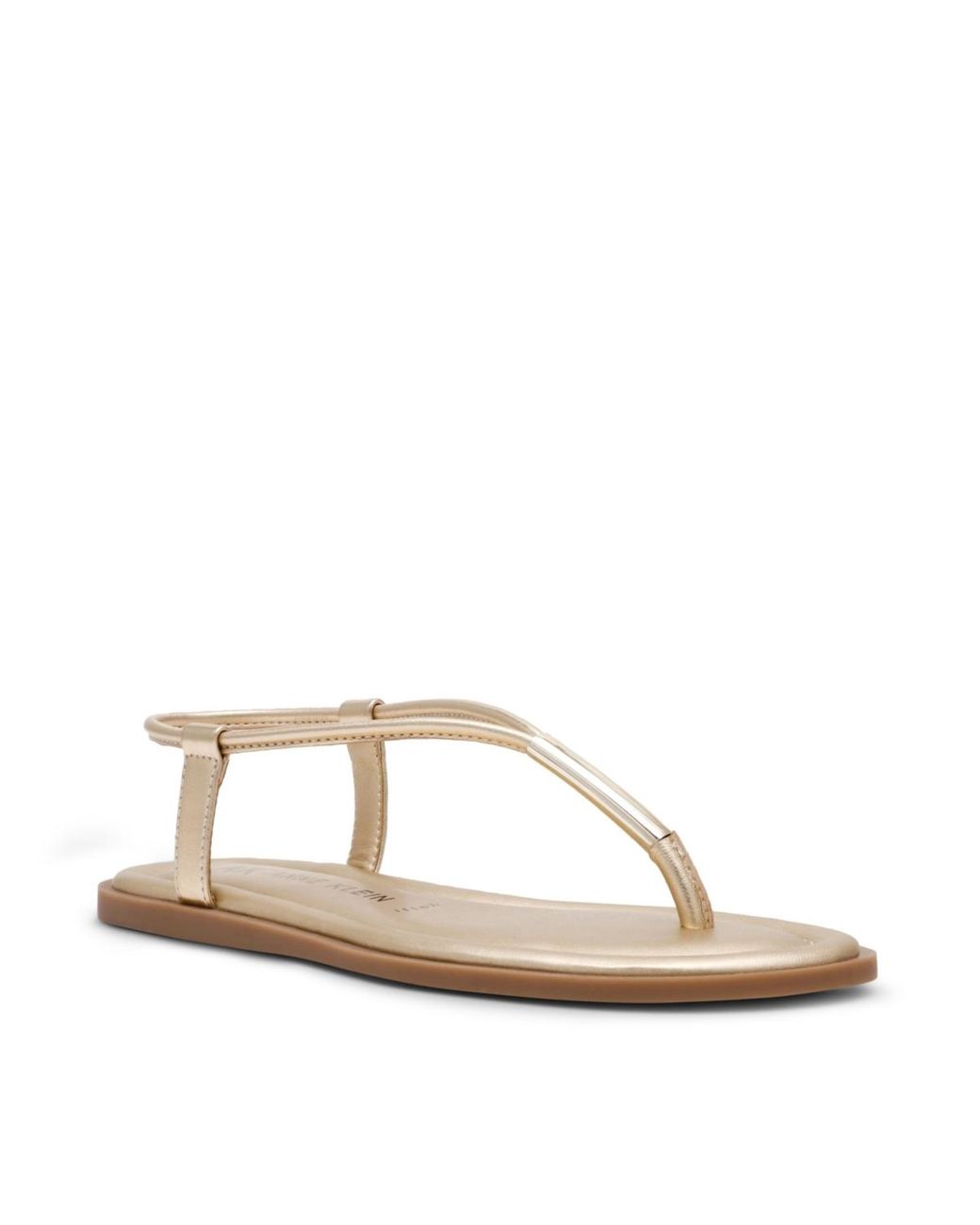 Anne Klein Kylian Thong Flat Sandals in Metallic | Lyst