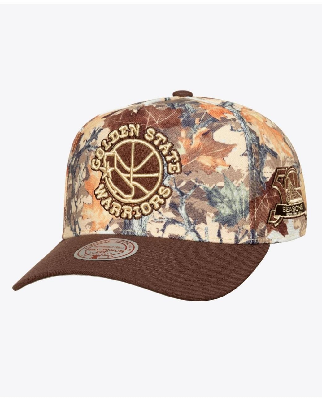 Mitchell & Ness Multicolor And Golden State Warriors Leaf Pro Adjustable Hat