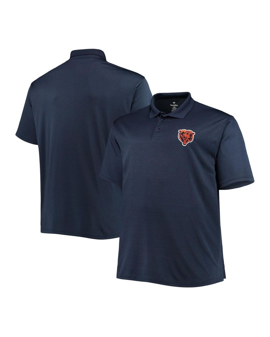 Fanatics Navy Chicago Bears Big And Tall Birdseye Polo Shirt in Blue ...