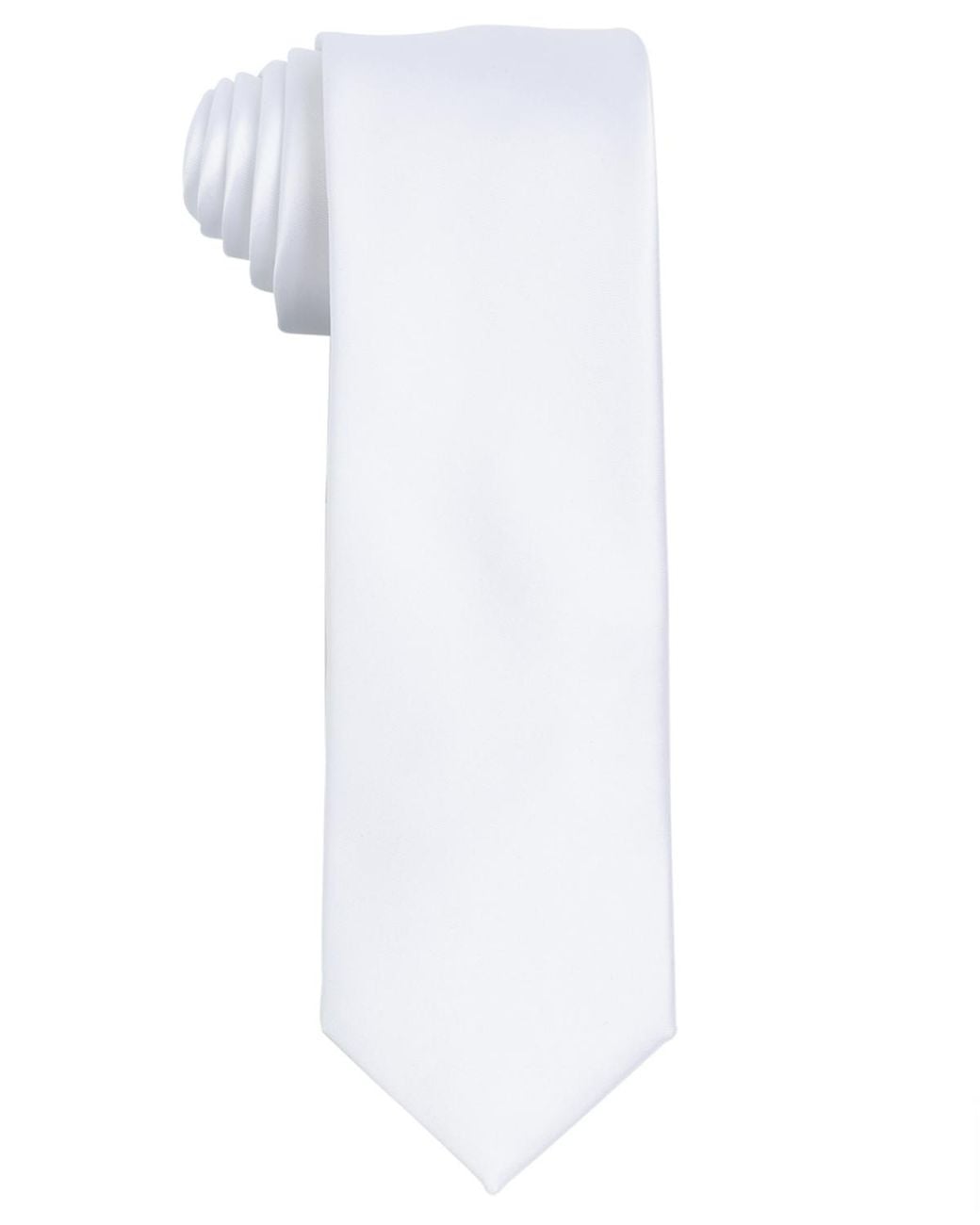 Con.struct White Satin Solid Tie for men