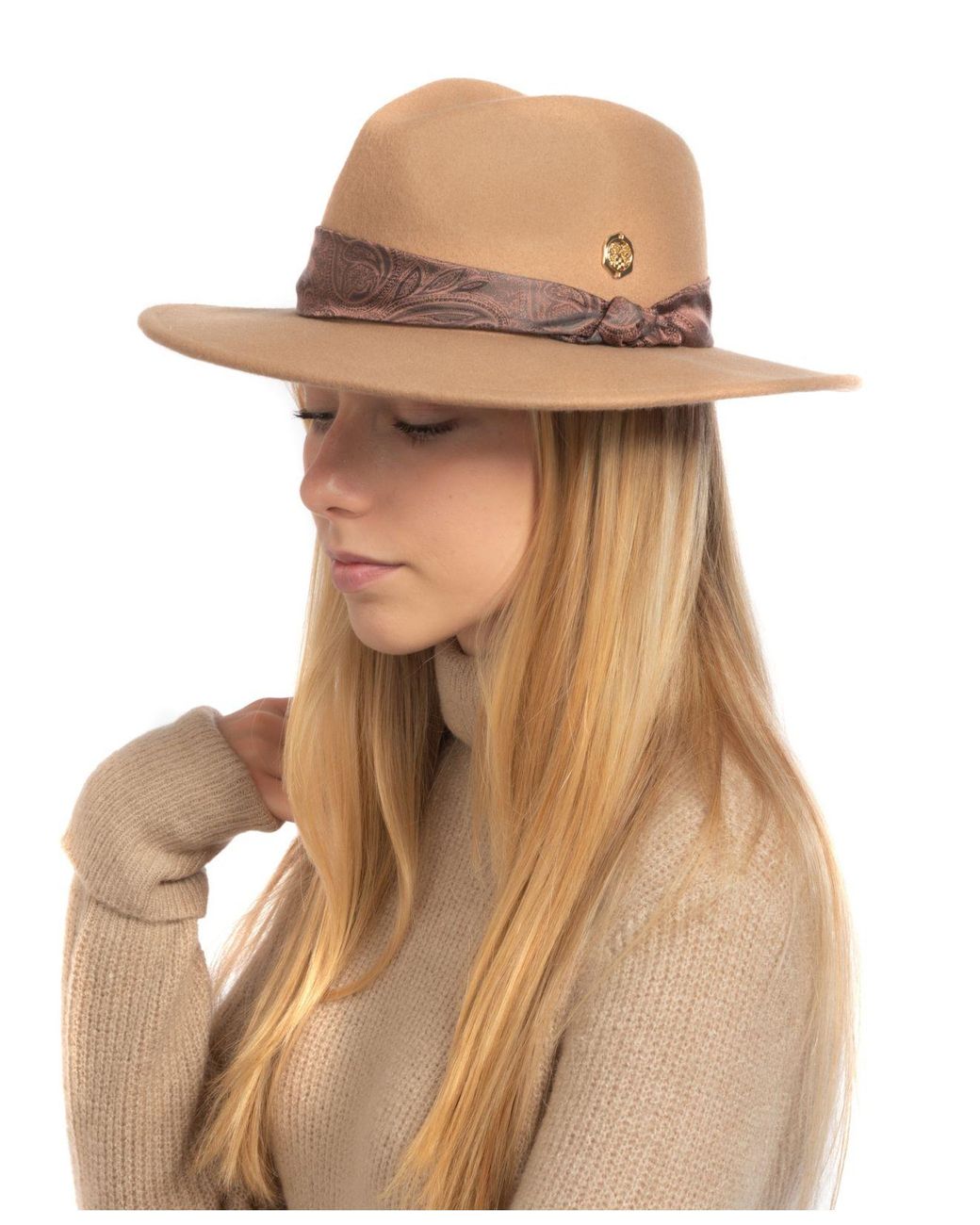 camel panama hat