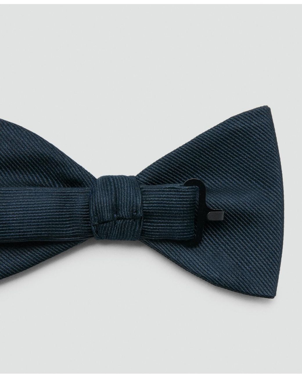 Mango Blue Microstructure Classic Bow Tie for men
