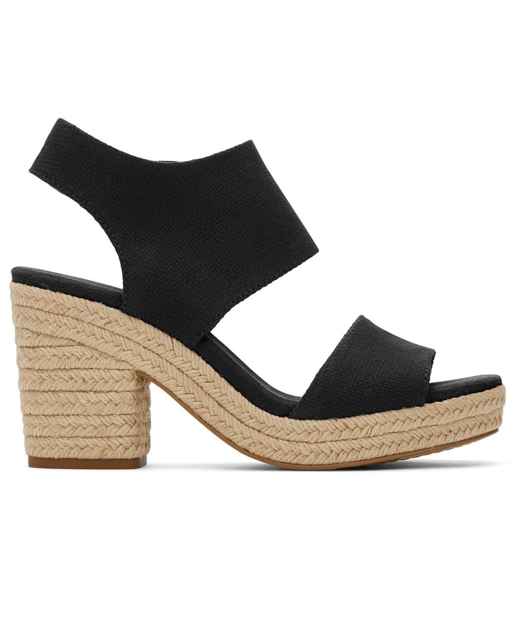 TOMS Black S Majorca Platform