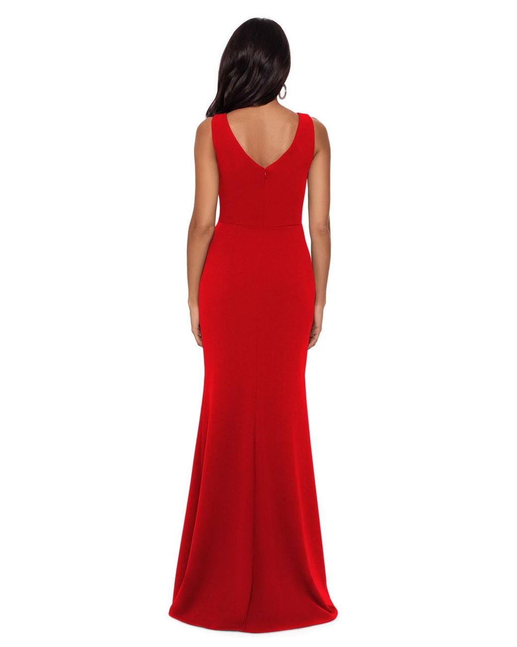 Red evening gown petite clearance