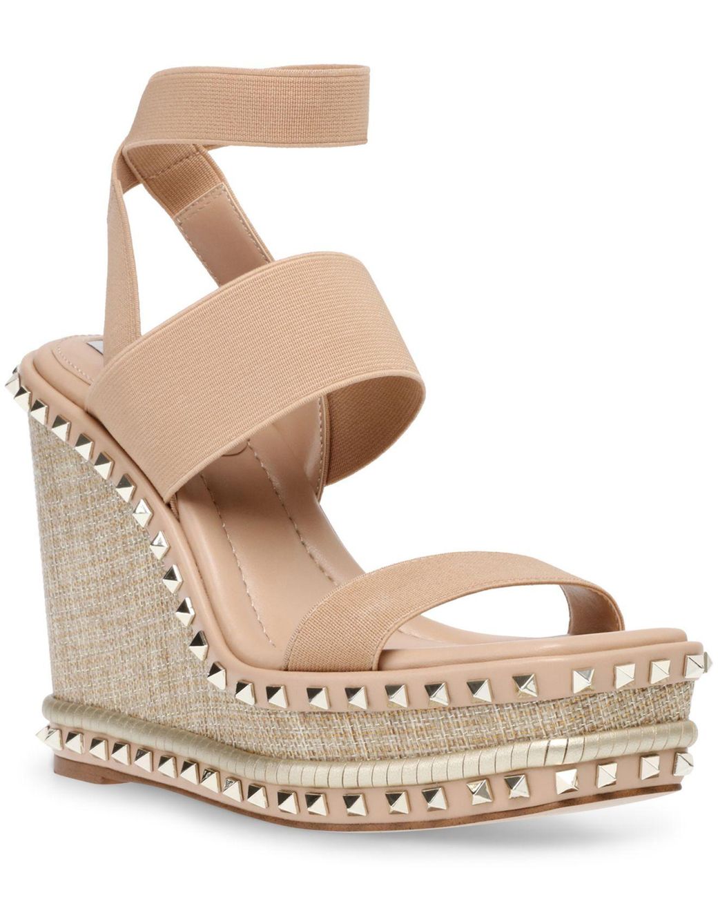 Steve Madden Larkin Studded Platform Wedge Sandals Lyst