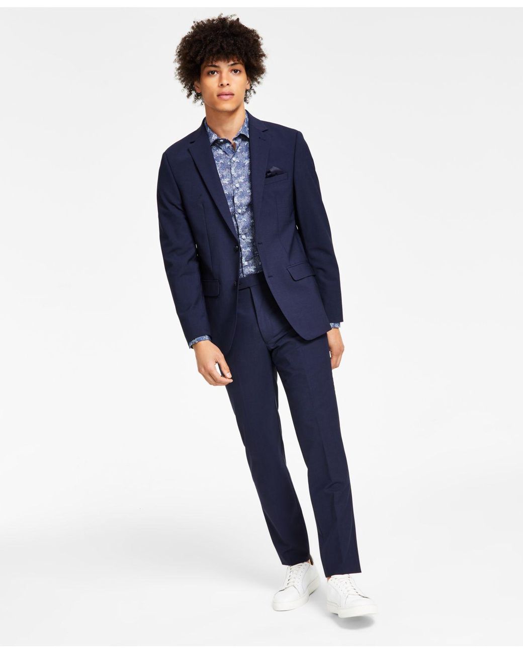 Bar Iii Solid Skinnyfit Wrinkleresistant Wool Suit Separates, Created