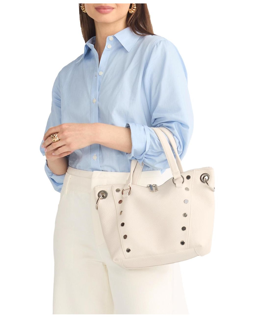 Hammitt Natural Daniel Medium Leather Tote Bag