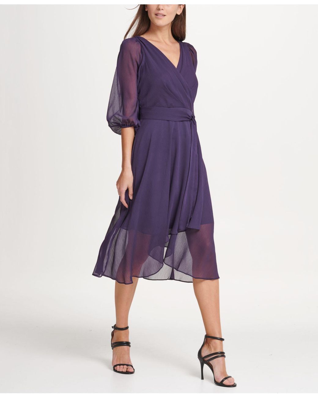 purple dkny dress