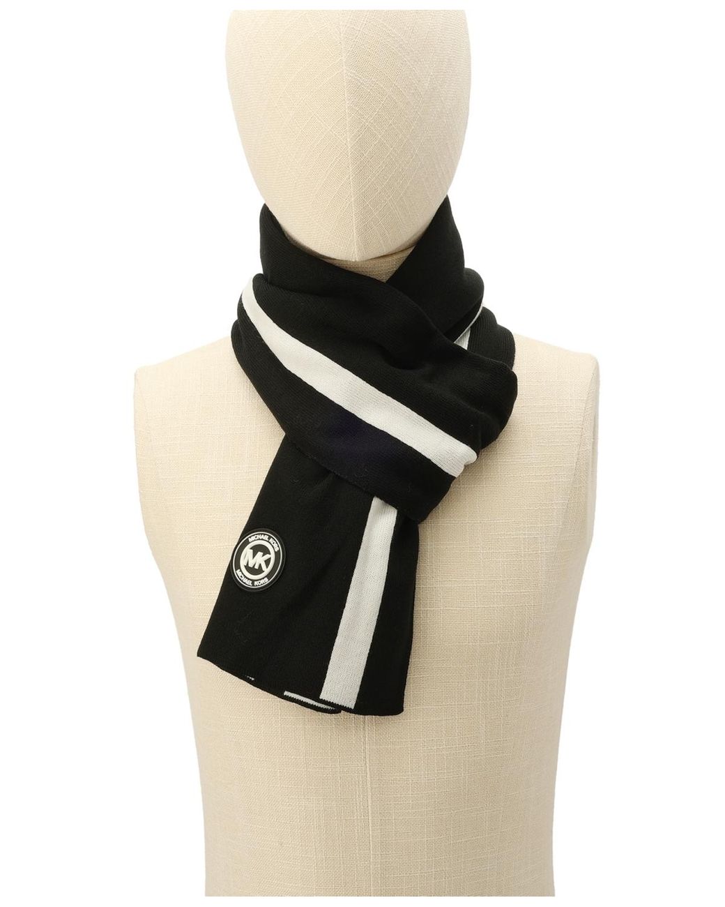 Michael Kors Black Ski Patch Scarf for men