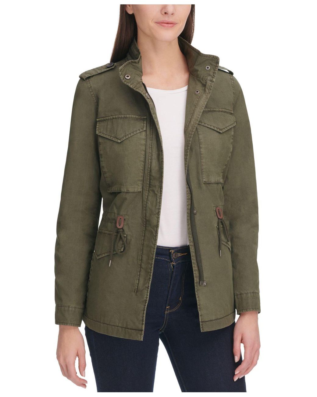 Levi's Cotton Military Jacket in Army Green (Green) Lyst