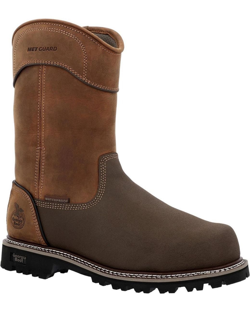 Georgia Boot Brown Brute Met Guard Composite Toe Waterproof Work Boot for men
