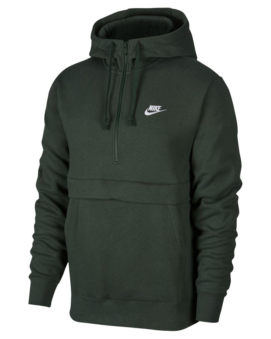 Nike Club Fleece Colorblocked Half-zip Hoodie in Green for Men | Lyst