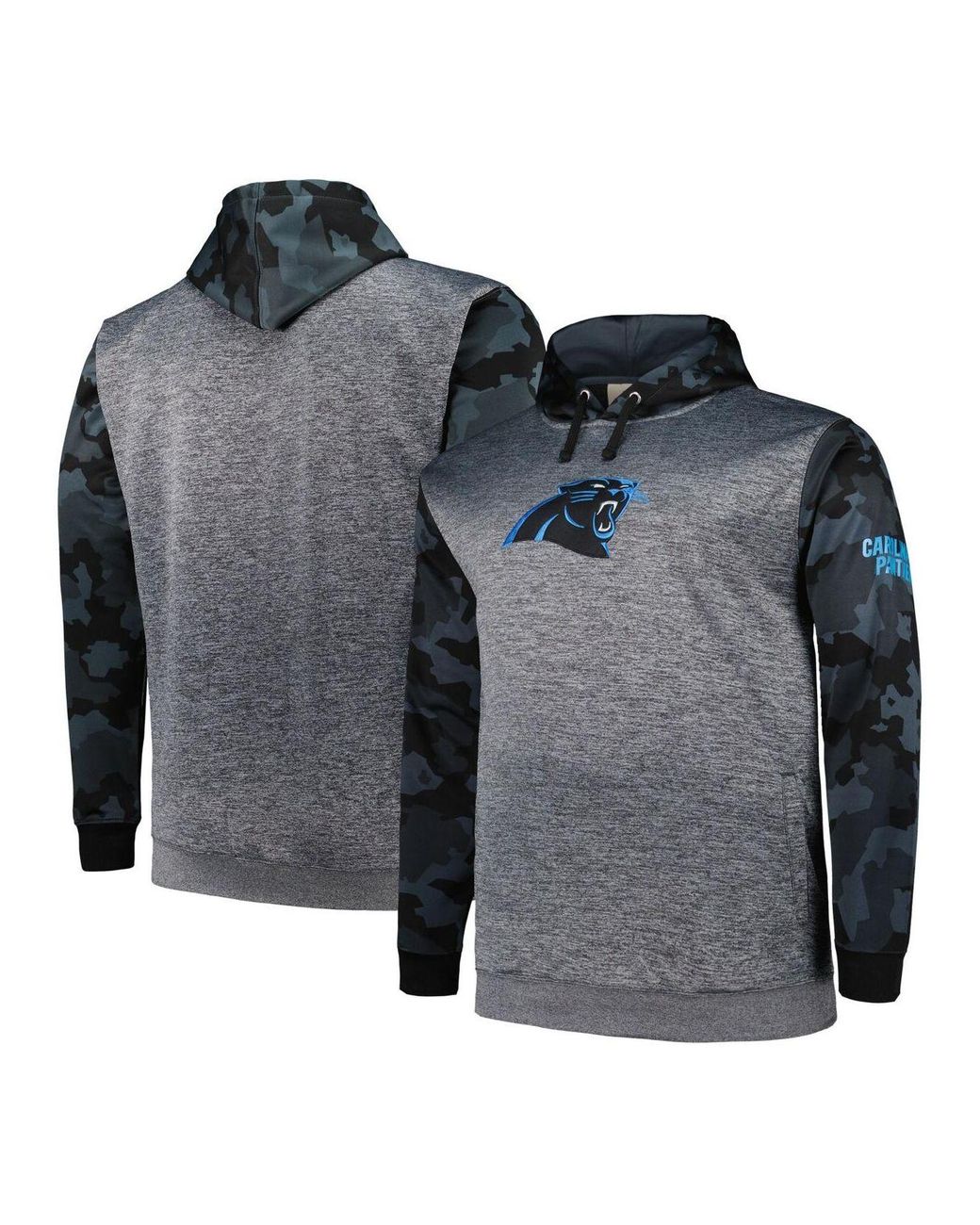 Men's Fanatics Branded Blue Carolina Panthers Big & Tall Pullover Hoodie