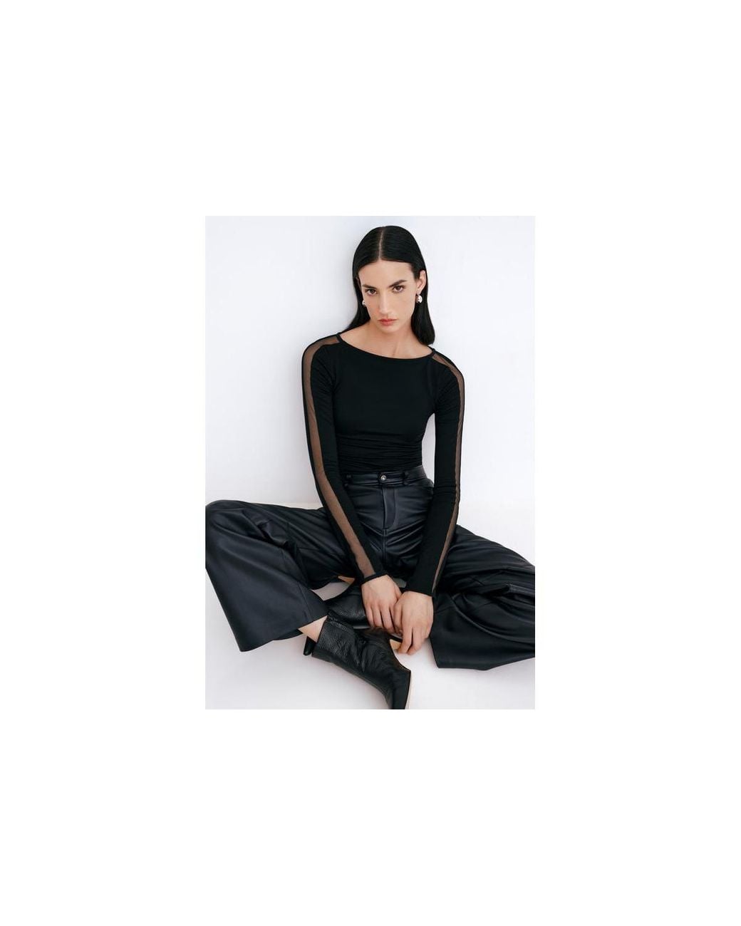 MARCELLA Black Illa Top