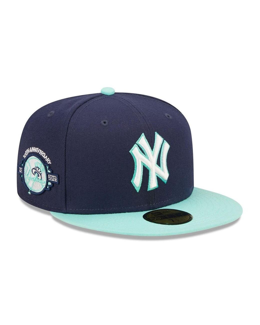 NEW YORK YANKEES FITTED 59FIFTY 100TH ANNIVERSARY METALLIC LOGO