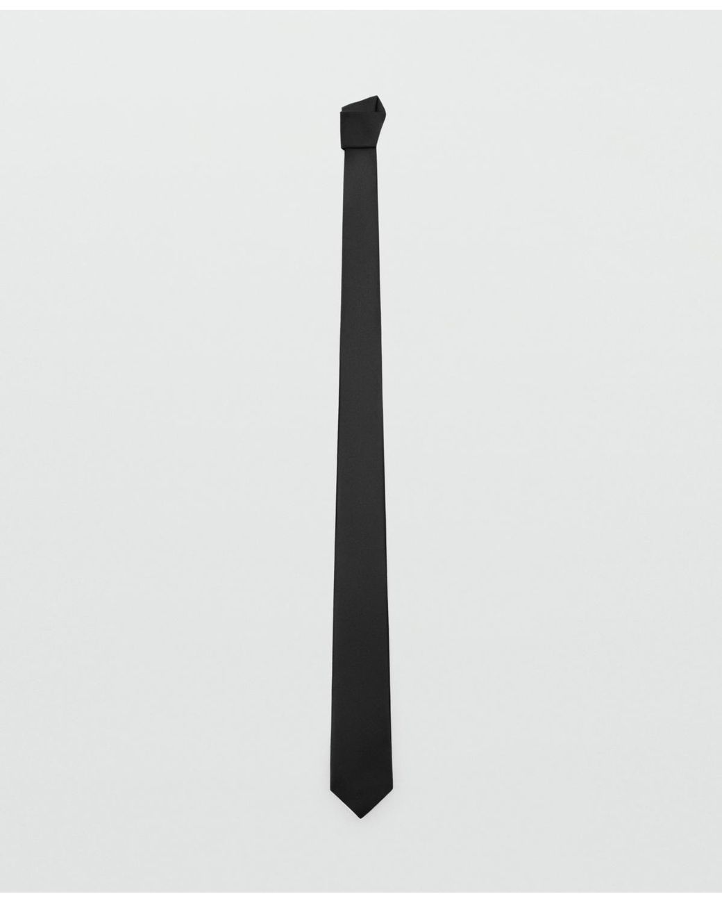 Mango White Smooth Micro-structured Tie for men