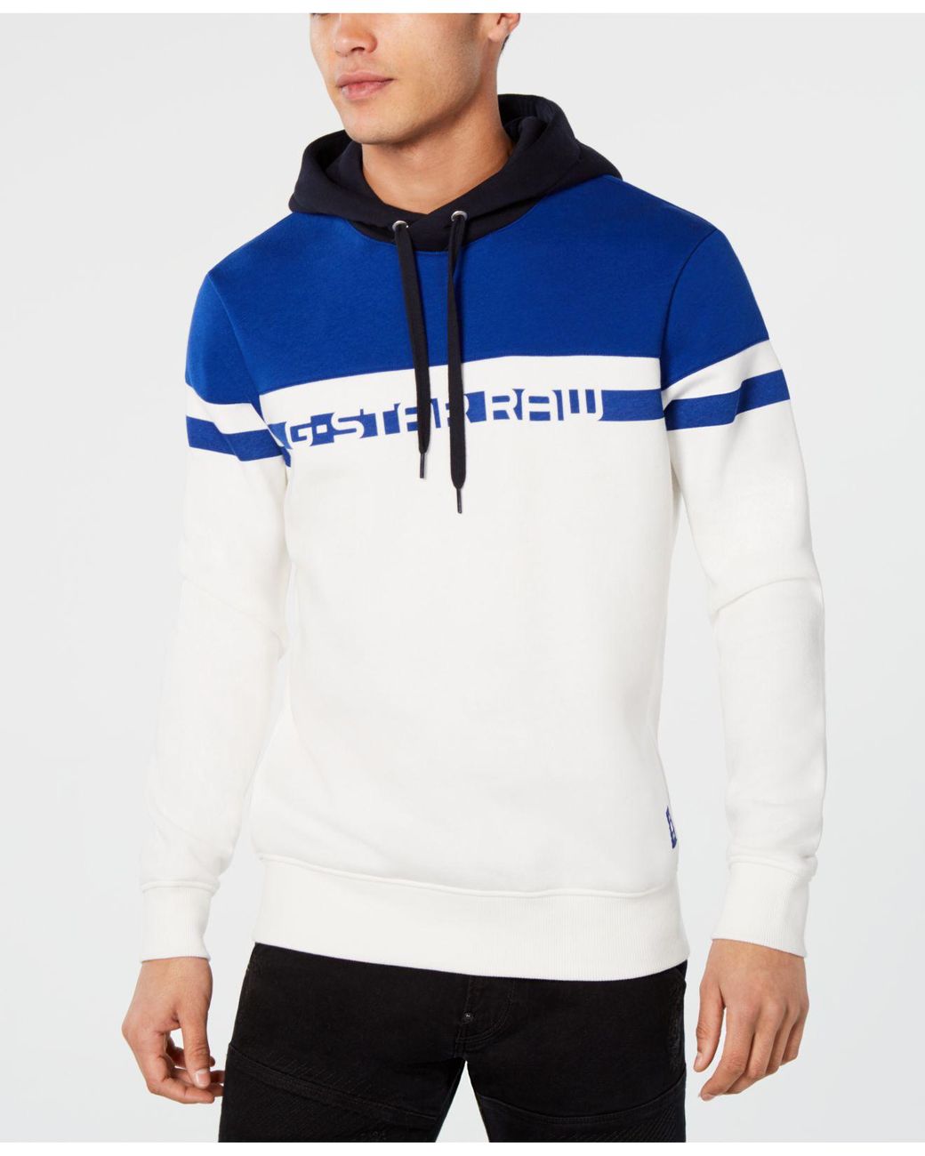 G-Star RAW Cotton Raw Pinstripe Hoodie 