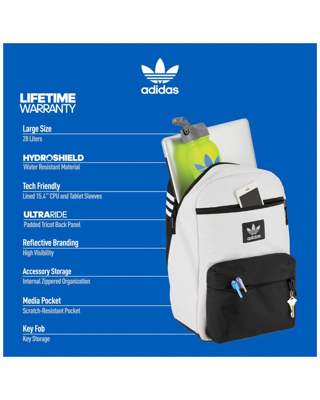 adidas backpack lifetime warranty