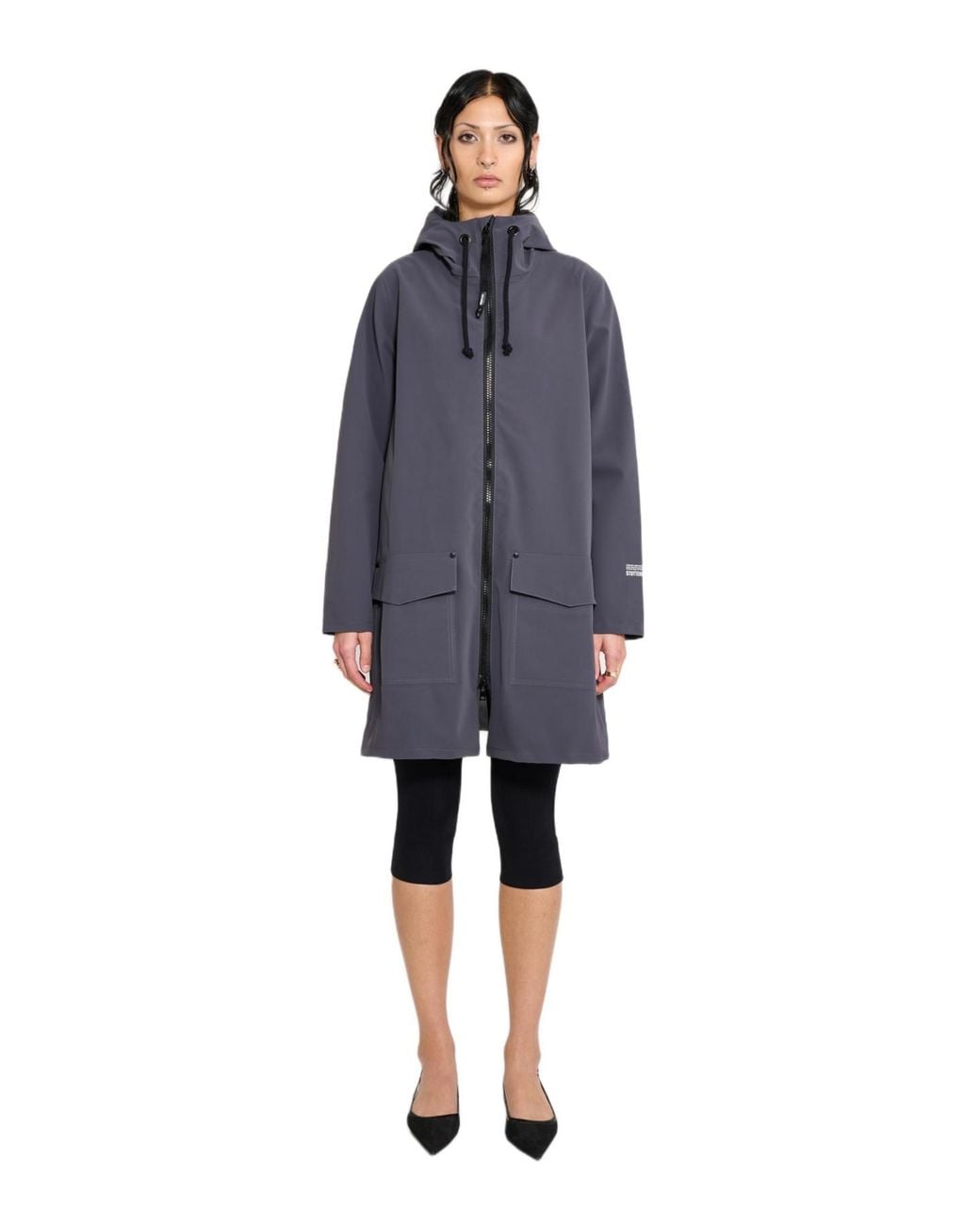 Stutterheim Blue Mosebacke Patch Raincoat