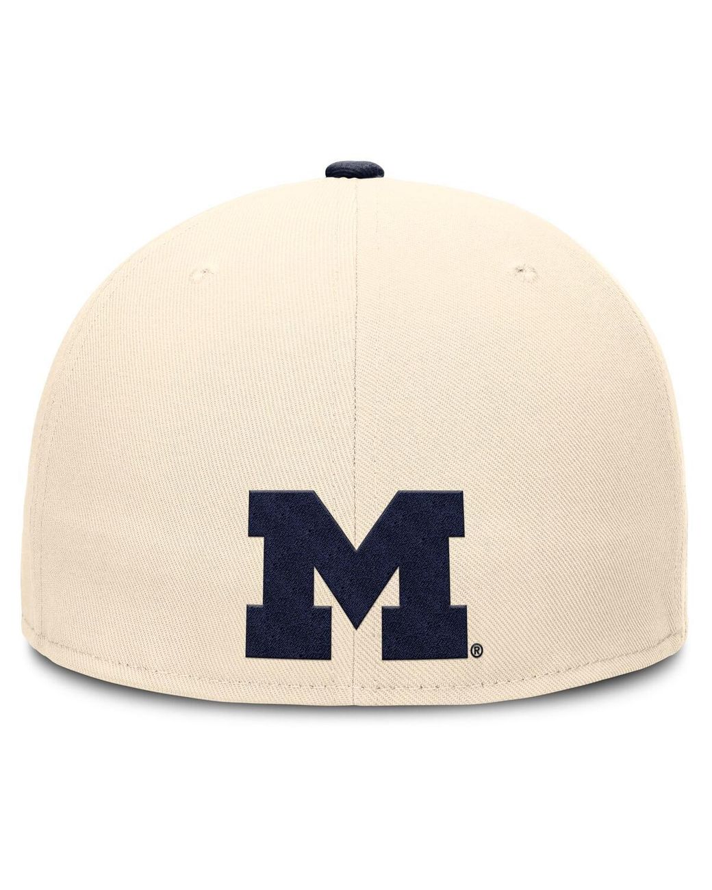 Nike Natural Michigan Wolverines Primetime True Performance Fitted Hat for men
