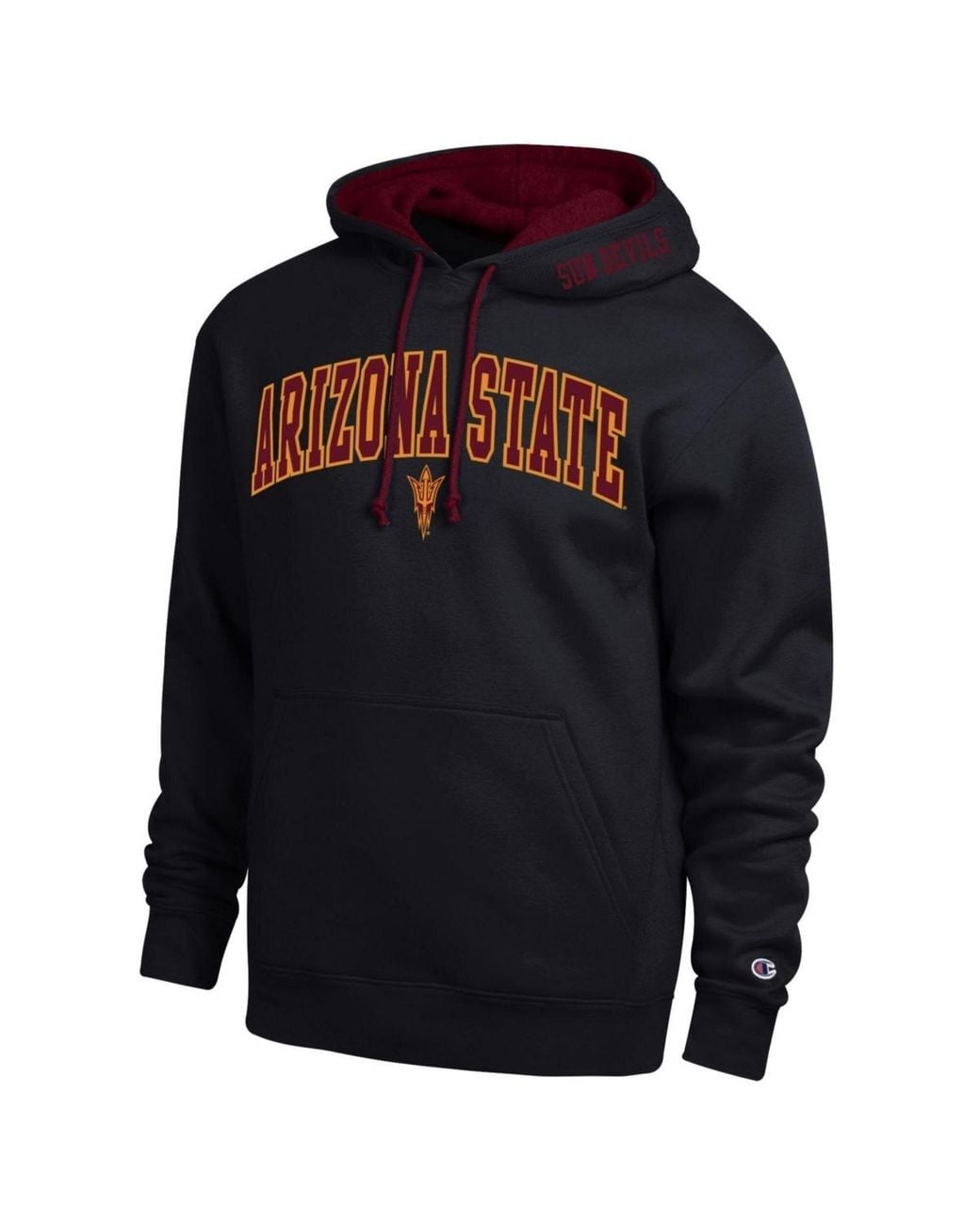 Champion Arizona State Sun Devils Arch Tackle Twill Hoodie in Blue for ...