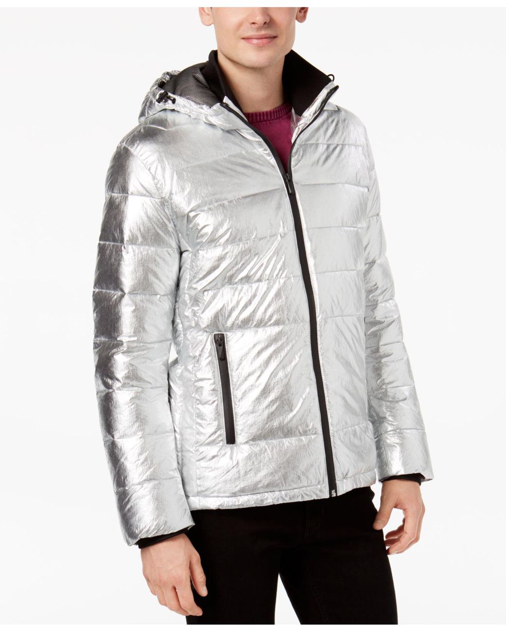 Calvin Klein Men's Puffer Jacket in Metallic for Men | Lyst