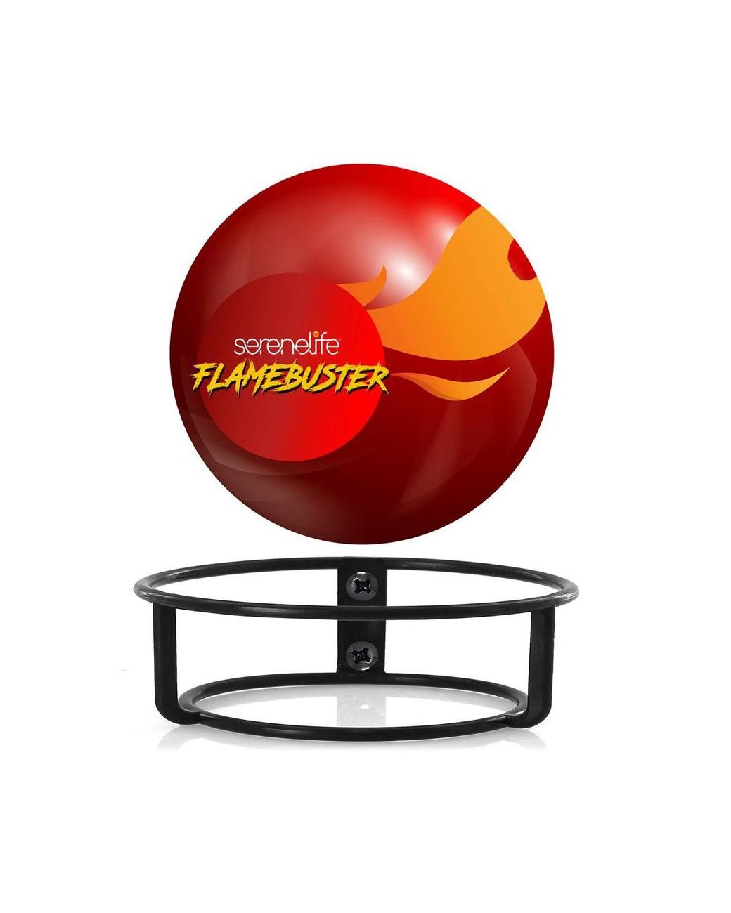 SereneLife Red Automatic Fire Ball Extinguisher With Mounting Bracket