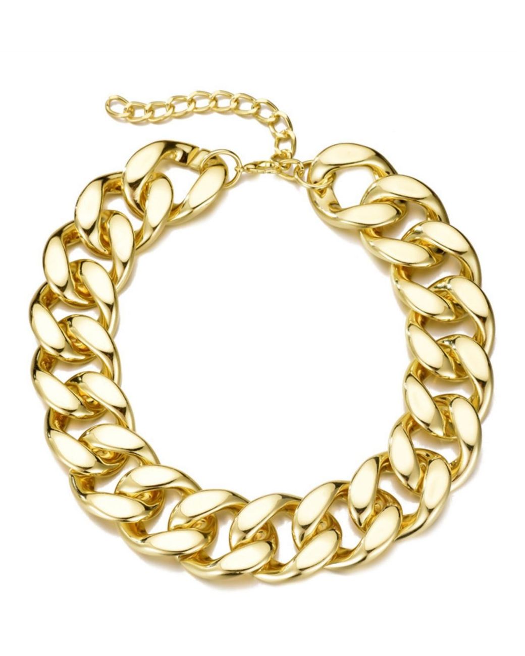 Adornia Lightweight Chunky Curb Chain Necklace in Metallic | Lyst