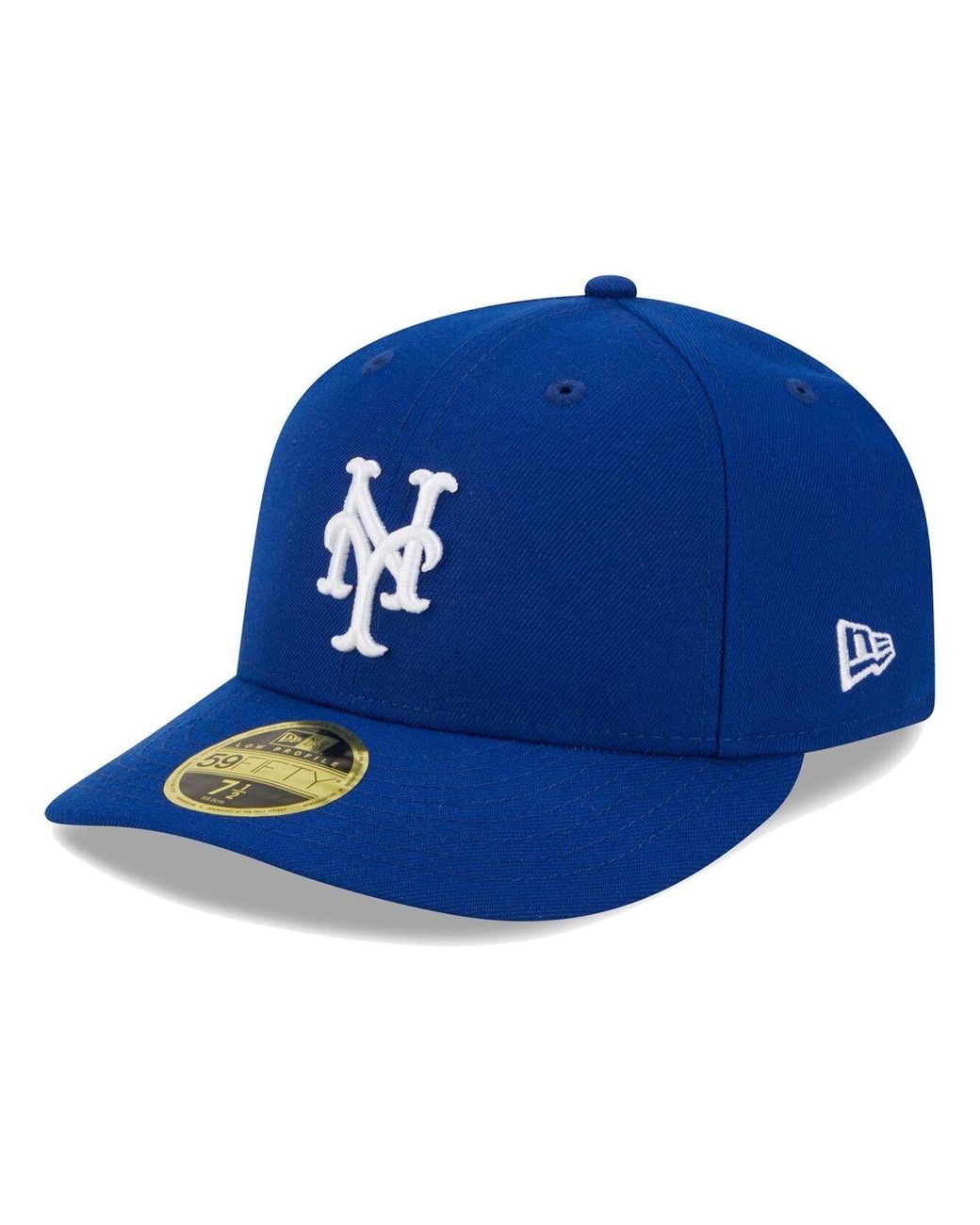 KTZ Royal New York Mets White Logo Low Profile 59fifty Fitted Hat in ...