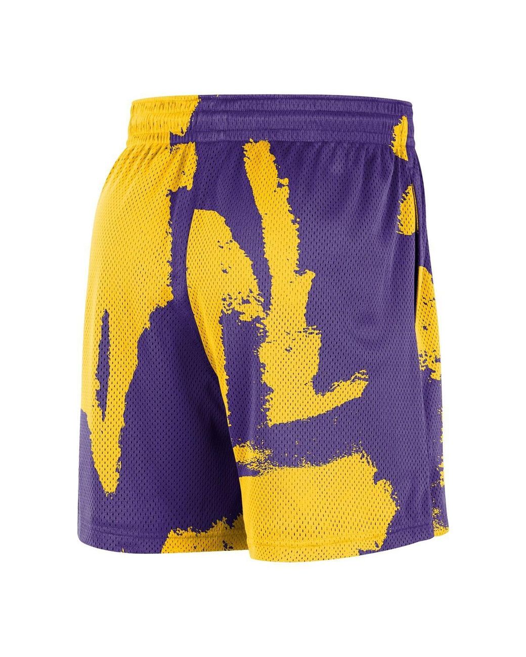 Nike Purple/gold Los Angeles Lakers Courtside Club Dri-fit Practice Shorts for men