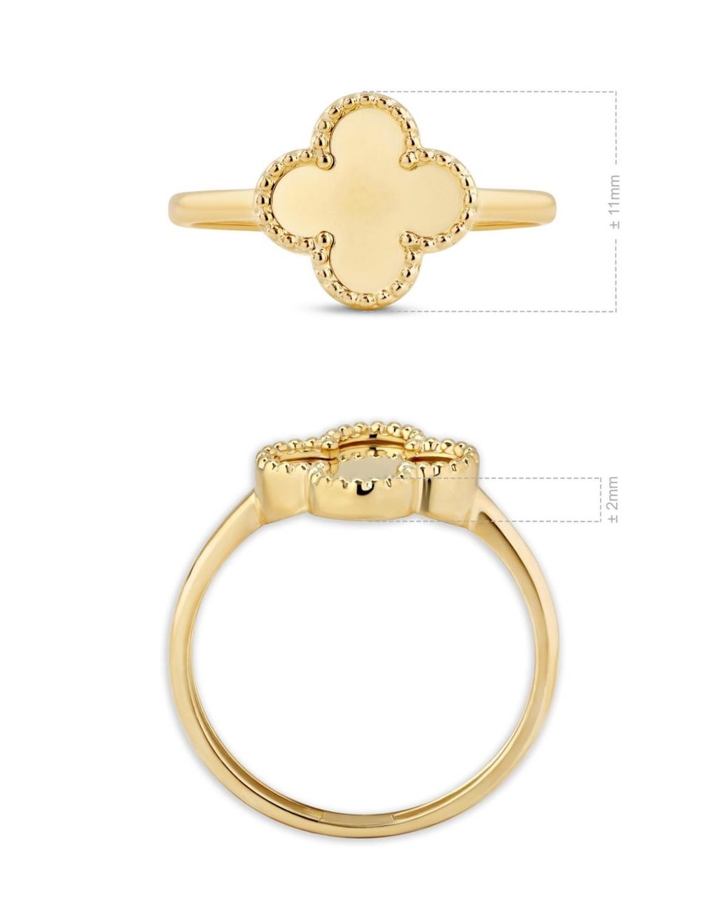 DEVATA Metallic Clover Ring