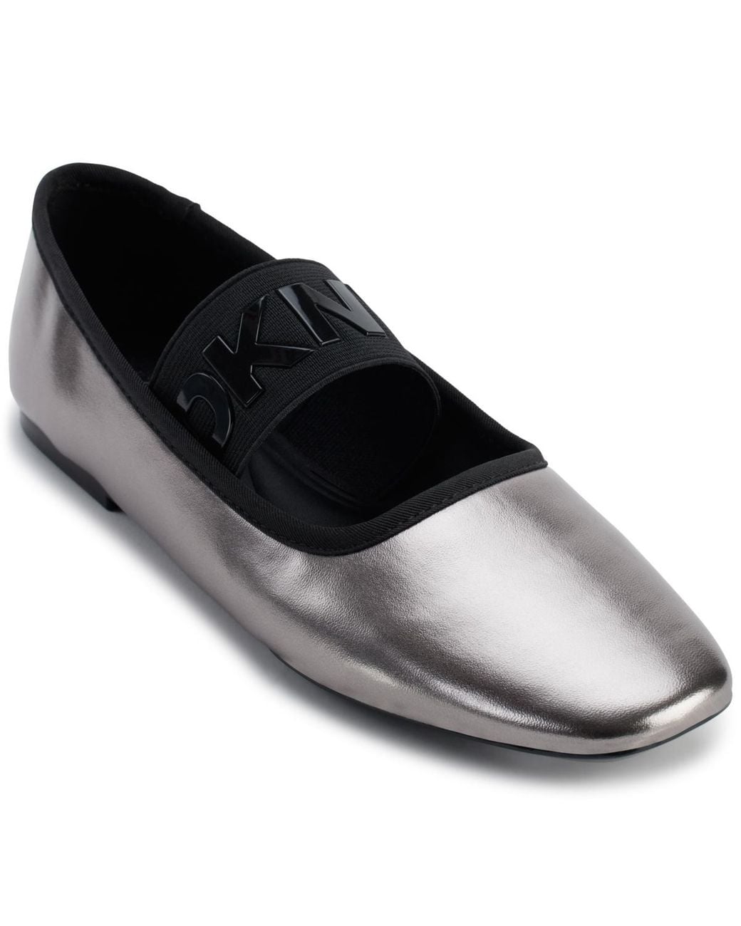 DKNY White Dace Mary Jane Ballet Flats