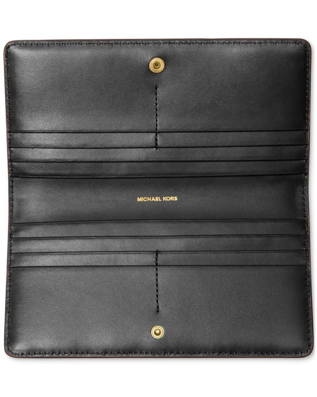 Michael Kors Brown Michael Bryant Large Slim Snap Wallet
