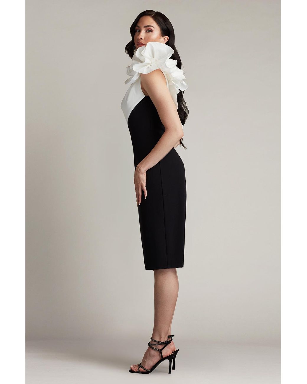 【TADASHI SHOJI】アリアワンショルダーフリルガウン Aria One-Shoulder Ruffle Gown | Tadashi Shoji