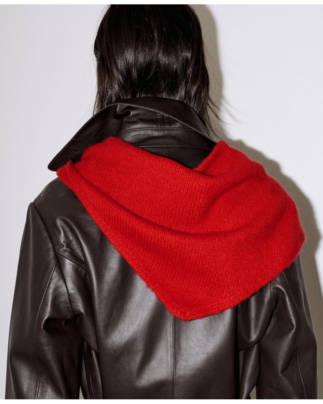 Mango Red Selection Cashmere Wool-blend Triangular Scarf