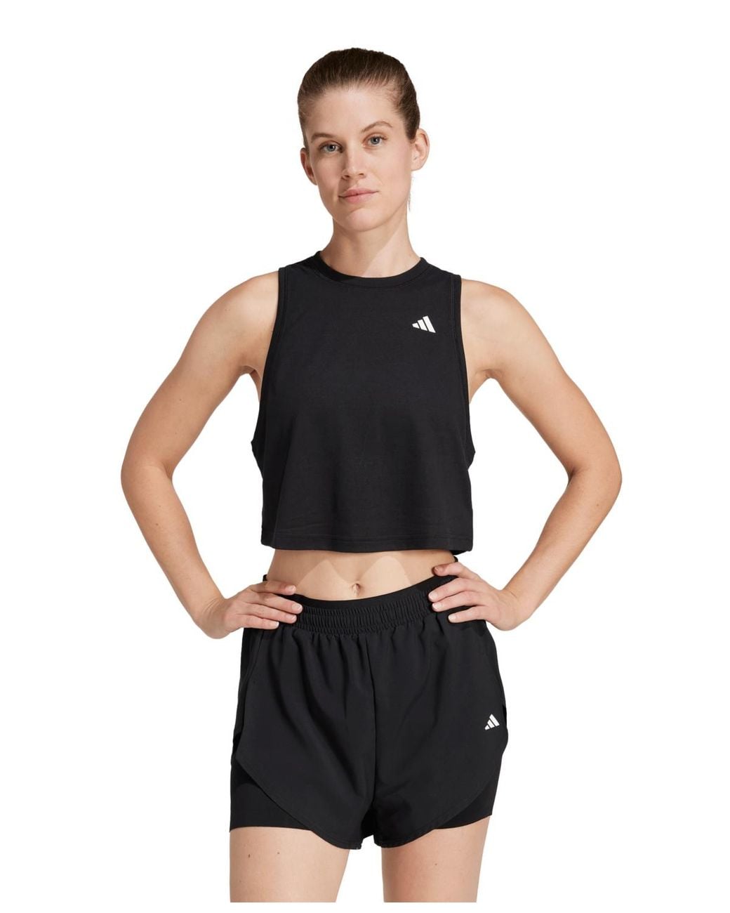 Adidas Black Train Essentials Boxy Workout Tank