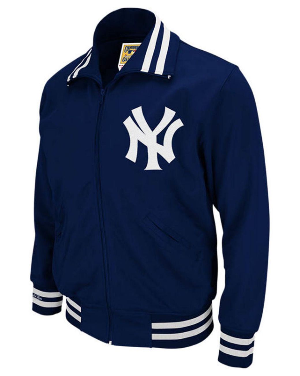 New York Yankees Jacket Men 2XL Mitchell Ness Blue Leather MLB Vintage 80s  USA