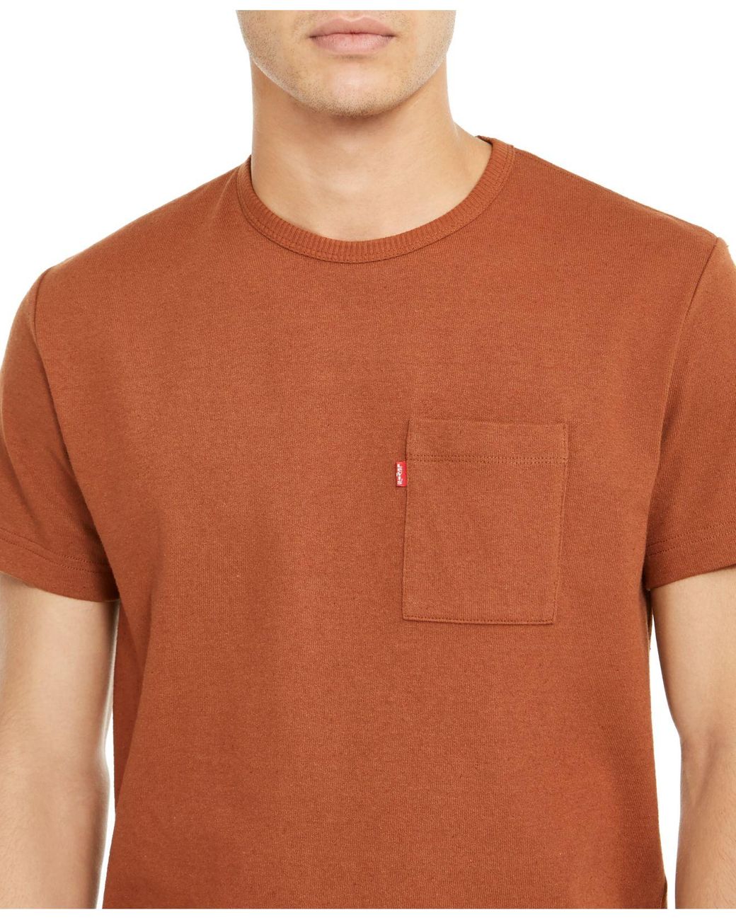 Levi's Heavyweight Pocket T-shirt in Brown for Men | Lyst