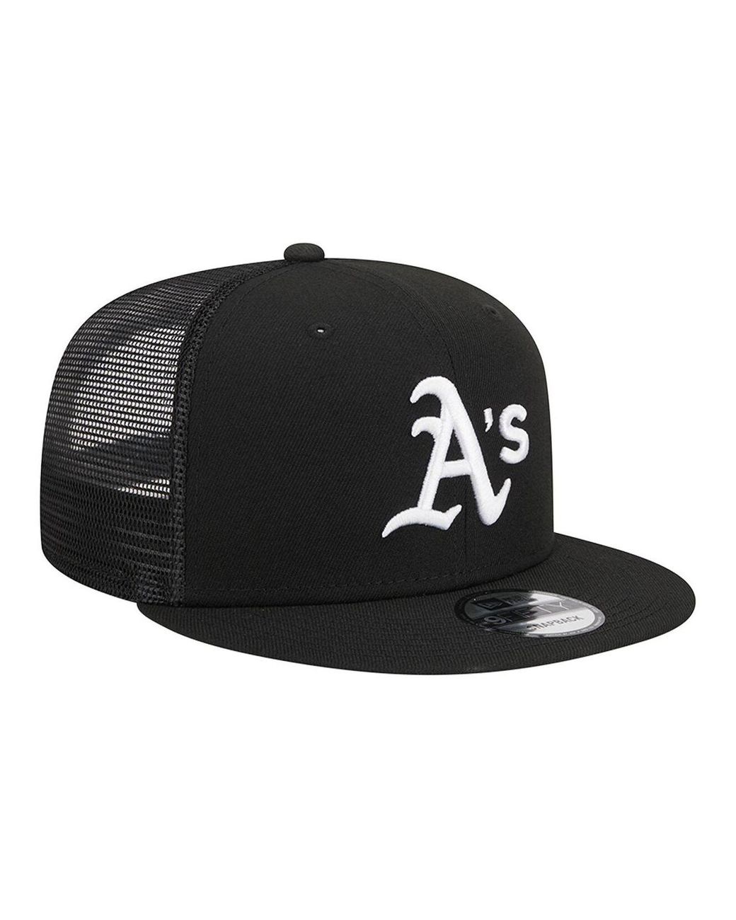 New Era Men's White, Black Oakland Athletics 2022 Clubhouse Trucker 9FIFTY  Snapback Hat