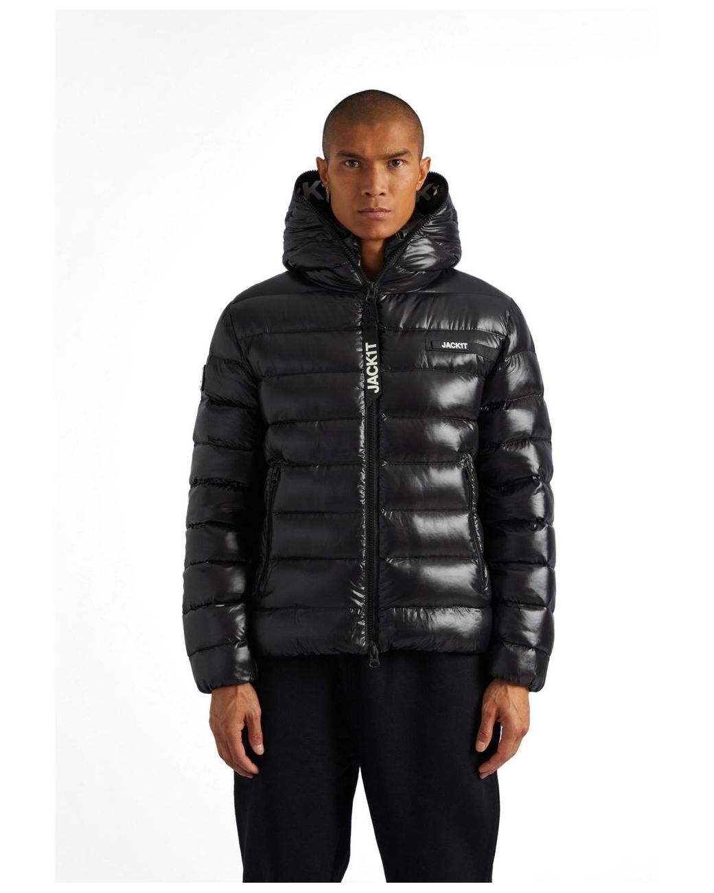 Jacket Black Hooded Insulated Jacket