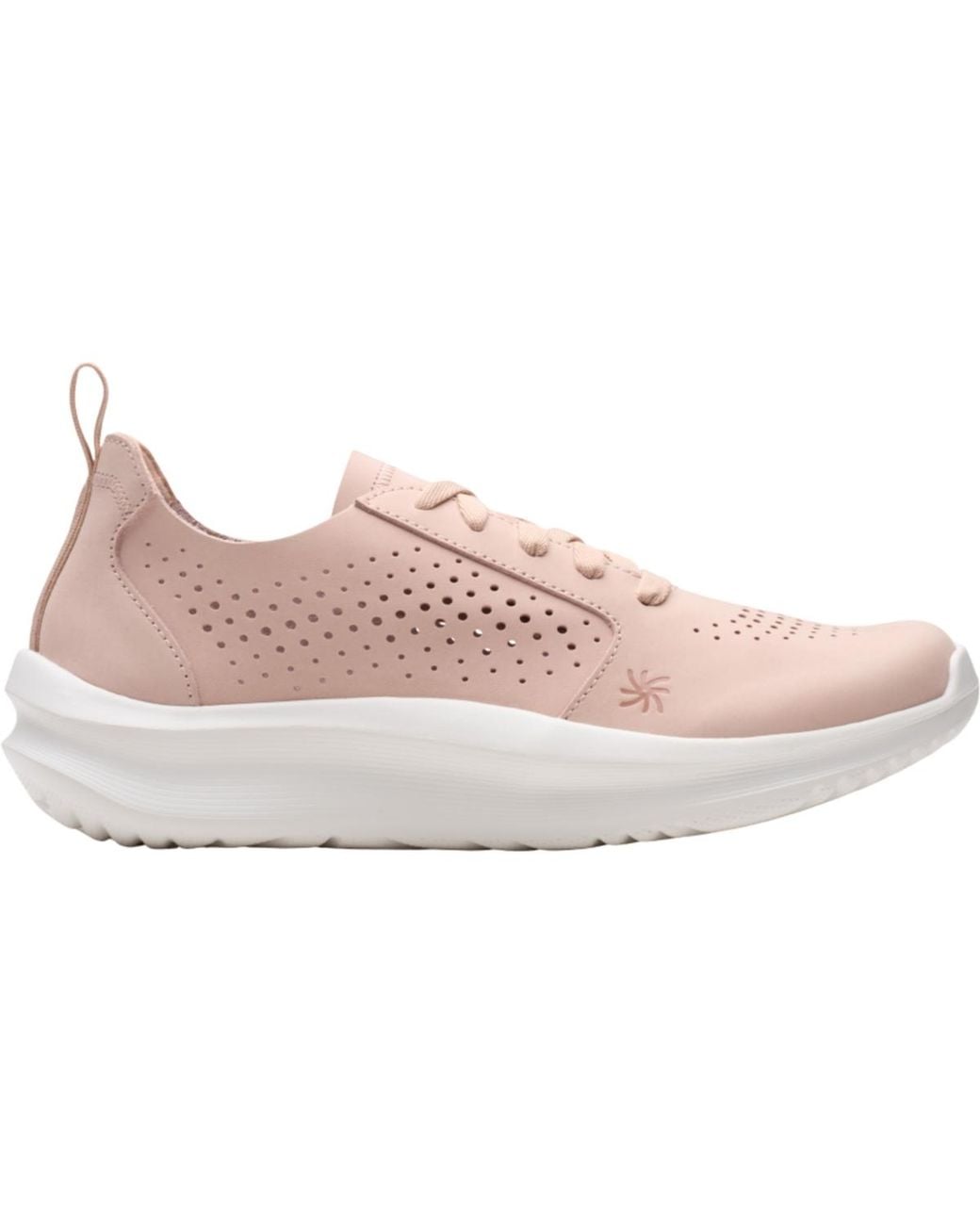 Clarks Pink Cloudsteppers Solevana Style Round Toe Sneakers