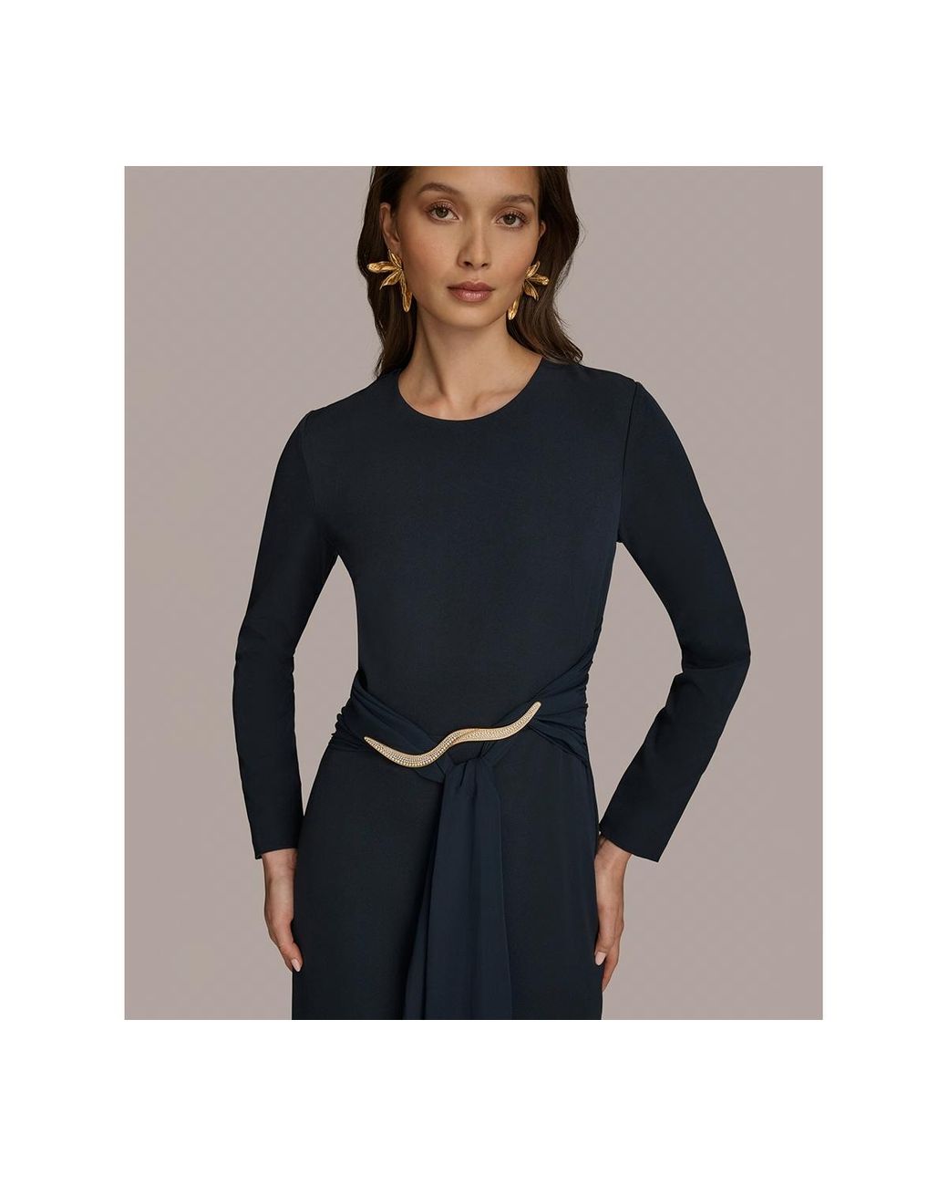 【Donna Karan New York】Jewel-Neck Embellished Gown Donna Karan New York Women's Sequin Jewel-Neck Gown - Macy's