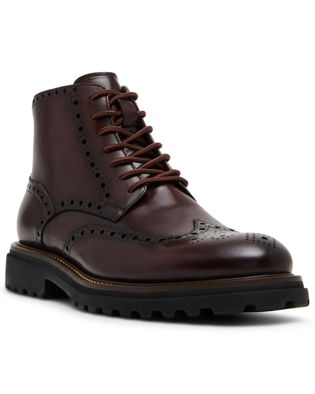 Madden Dark Brown Lace-Up Boots REID Dark Brown Lace-Up Lug Men main image 4