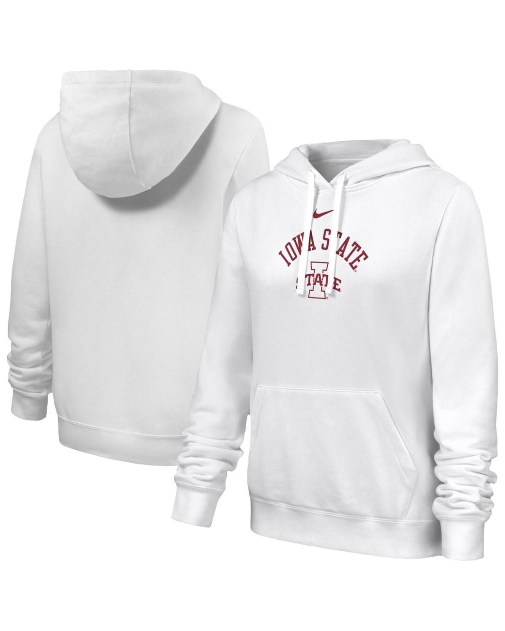 Nike Iowa State Cyclones Club Fleece Hoodie in White | Lyst
